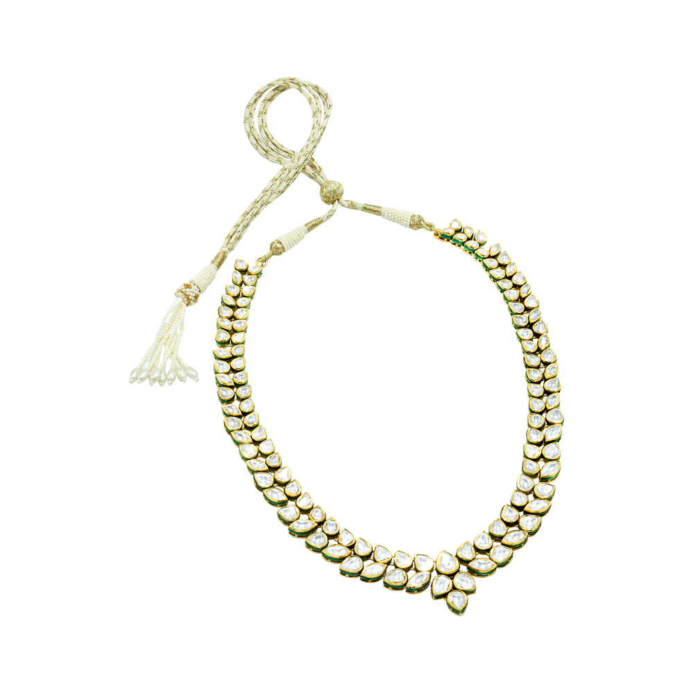 Polki Necklace with Seamless Contoured Design